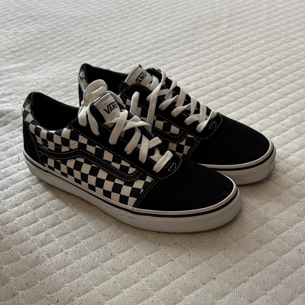 Vans Black and White Checkered Kids Sneakers